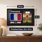 Frameworth Official FIFA World Cup 2026 France Flag & Trophy Framed Print - 15" x 24"-6
