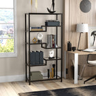 Hudson&Canal Johann 68"H Bookcase - Blackened Bronze-Product Dimensions: 14" L x 34" W x 68" H