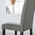 Modway Parcel Dining Upholstered Fabric Side Chair - Light Grey-Dense Foam Padding