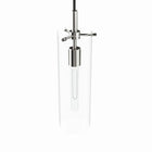 Modway Skylark Pendant Light - Clear/Polished Nickel-Damp Rated
