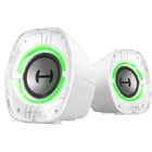Hecate G1000II BT 5.4 Gaming Speaker with 2.5" Driver & Enhanced Bass USB-C AUX 9 Dynamic RGB Lighting Modes - White-Each speaker is equipped with a 2.5" full-range driver, powered by a 16-core high-magnetic system. Supported by Edifier’s 29 years of acoustic expertise, it delivers rich sound details and powerful audio performance. 16-Core high-magnetic driver. Lower distortion, greater power wide dynamic range with effortless sound control. Up to 8W peak power. Immersive, out-of-the-box audio experience