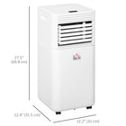 HOMCOM 8000 BTU Quiet Air Conditioner - White-Operates at ≤54dB for a quiet, energy-saving experience 