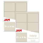 JAM Paper Mailing Address Labels, 3 1/3 x 4, Ivory, 2 sets of 120 (17966069g)-Ivory