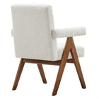 Modway Lyra Boucle Fabric Dining Room Chair - Ivory - 2 Pack-8