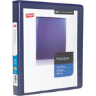 Staples Standard View Binder with D-Rings - 1" - Blue-Ring resists gapping for smooth page turning