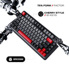 Cybeart Nighthawk 75 TKL Tri-Mode Wireless RGB Gaming Keyboard - Black-Cybeart MK II Gen 1 pre-lubed switches with 1.5 mm actuation and 60 million keystroke durability for fast precision. Full N-Key Rollover with 100 % anti-ghosting ensures every keystroke registers accurately