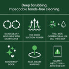 iRobot Roomba Plus 405 AutoWash Combo-Doubles down on mopping​. Spinning DualClean Mop Pads and SmartScrub eradicate messes with 2x deeper scrubbing (Compared to standard vacuum & mop mode for coffee and grime) and downward pressure. Mop with cleaning solution (See iRobot Website for list of compatible cleaning solution)or water