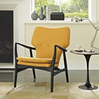 Modway Heed Upholstered Fabric - Black Yellow-Solid ash wood construction