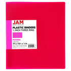 JAM Paper Plastic 0.5" 3-Ring Binder - Fuchsia Pink-Size: .5" Width | Holds up to 100 sheets of paper.