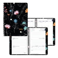 Blueline 2026 Dramatic Floral Weekly/Monthly Planner with Printed Cover - 8'' x 5'' - Bilingual-12-Month: January 2026 to December 2026