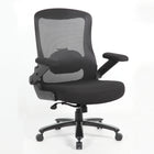 Nicer Interior Flip-Up Bariatric Mesh Back Task Chair-Built-in adjustable lumbar support help relief lower back stress and provide support for long periods of sitting