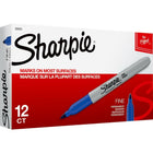 Sharpie Permanent Markers - Fine Tip - Blue - 12 Pack-Pen-style permanent marker with a fine point