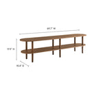 Modway Torus Oval Wood TV Stand - Walnut-Wood Construction