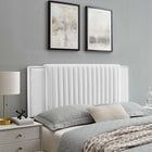 Modway Felicity Channel Tufted Performance Velvet Full/Queen Headboard - White-Performance Velvet