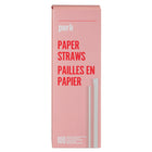 Perk Paper Straw - White - 100 Pack-7.75" length