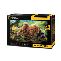 National Geographic 3D Puzzle Triceratops-Brings the prehistoric era to life, making it ideal for budding palaeontologists and curious minds