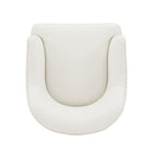 Manhattan Comfort Raya 25.2" Modern Leatherette Upholstered Dining Armchair - Cream-26.57" L x 23" W x 32.09" H
