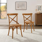 Modway Gear Dining Side Chair - Walnut - 2 Pack-No Assembly Required