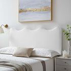 Modway Athena Performance Velvet Twin Headboard - White-Dense Foam Padding