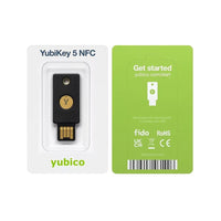 Yubico YubiKey 5 NFC Security Key - USB‑A + NFC - Black-Designed as a USB‑A and NFC key for secure multi‑factor authentication