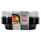 Rubbermaid TakeAlongs Divided Meal Prep Containers - 887 mL (3.7 Cup) - Black - 5 Pack-Rubbermaid divided food storage containers are great for sandwiches, entrees and sides, lunch, snacks, meal prep, and more