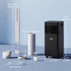 HOMCOM 8000 BTU Quiet Air Conditioner with Remote Control - Black-Sleep mode and 24-hour timer for peaceful rest 