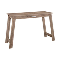 Monarch Specialties 7191 42" Computer Desk - Dark Taupe With A Storage Drawer-A stylish and functional contemporary computer desk, finished on all sides in a smooth wood-look brown laminate, perfect for a small home office.