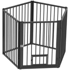 PawHut 5-Panel Dog Playpen with Door - 30" H-Multi-usage for indoor, outdoor, or as a dog gate