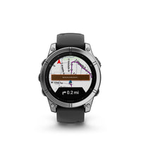 Garmin fēnix E - AMOLED Outdoor Recreation/Adventure Watches - 47 mm - Stainless Steel with Black Silicone Band-Power up your body’s performance, endurance and resistance to injury with targeted strength training plans, real-time stamina tracking, sport-specific workouts and a full range of built-in sports apps