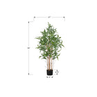 Monarch Specialties 50" Artificial Indoor Bamboo Tree - Floor - Black Pot-This easy-care faux floor plant is made from the highest quality materials and requires no maintenance or watering, for a sustainable, environmentally friendly decorative accent that will last a lifetime
