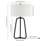 Hudson&Canal Marduk 25.5" Tall Table Lamp with Fabric Shade - Blackened Bronze/White-Clean with a soft, dry cloth and no harsh chemicals or abrasive cleaning materials