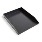TRU RED Front Load Stackable Plastic Letter Tray - Black-Create a custom, tiered desk organizer when stacked with other TRU RED desk accessories