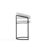 Manhattan Comfort Augusta 22.8" Modern Leatherette Upholstered Counter Stool - White - 3 Pack-Made to Last. Commercial Grade Product