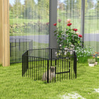 PawHut 6-Panel Heavy Duty Dog Playpen with Door for Small Dogs-Freestanding or mounted, adventures await in rooms or yards