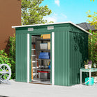 Outsunny Outdoor Garden Shed with Lockable Doors - 80" x 51" - Green-Plenty of room for tools, lawn gear, and outdoor furniture
