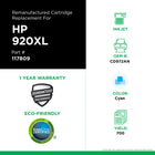 CIG CD972AN HP 920XL Remanufactured Inkjet Cartridge - High Yield - Cyan-Page Yield: 700