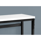 Monarch Specialties 7681 48" Computer Desk - White/Adj.Height/ Black Metal-Perfect desk for all laptop or tablets; easy maintainable white surface finished on all sides