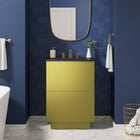 Modway Quantum 24" Bathroom Vanity - Black/Gold-MDF Construction