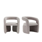 Manhattan Comfort Corvette 28.7" Mid-Century Modern Velvet Upholstered Dining Chairs - Dove - Set of 2-Mid-Century Modern Dining Chairs Perfect for Dining Room Use. Set of 2