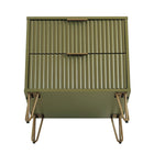Manhattan Comfort DUMBO 20.07" Modern 2-Drawer Nightstand - Olive Green-10