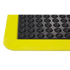 Edgewood Bubble Mat Safety Light Duty Domed Anti-Fatigue Mat - 3' W x 4' L x 5/8" D - Black/Yellow-Rubber  