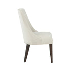 Manhattan Comfort Beever Modern Chenille Upholstered Dining Chair and Arm Chair Set - Cream - Set of 6-Gently Sloped Backrest Provides Ergonomic Support