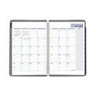 AT-A-GLANCE 2027 Traditional Weekly/Monthly Planner - 11" H x 8-1/2" W - Grey - Bilingual-Weekly: one week per two-page spread, open scheduling, monthly: one month per two-page spread with tabs