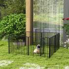 PawHut 8-Panel Heavy Duty Dog Playpen for Small & Medium Dogs-Freestanding or mounted, adventures await in rooms or yards