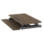 Ezywork 32" Sit-To-Stand Height-Adjustable Desk Riser Converter - Dark Wood-Work Surface Dimension: 31.5"W x 15.7"D (80cm x 40cm)