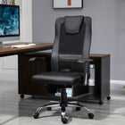 Vinsetto High Back Mesh Computer Desk Chair with Armrests - Black-Can slightly rock back and forth