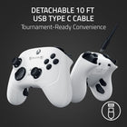 Razer Wolverine V3 TE Tournament Controller for XBox and PC - White-Detachable 10 ft USB type c cable: Tournament-Ready Convenience. Be ready to compete on Xbox or PC with a portable plug-and-play design. Hook it up and enjoy a zero-latency wired connection crucial for competitive play