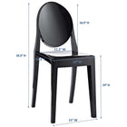 Modway Casper Dining Side Chair - Black-Injection Molded