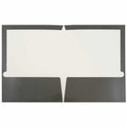 JAM Paper Laminated Two-Pocket Glossy Presentation Folders - Grey - 25 Pack-Size: 9.25 x 11.5 inches l Easily fits 8.5" x 11" documents