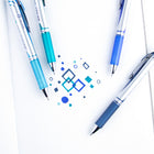Pentel EnerGel Expressions Retractable Gel Roller Pen - 0.7mm - Cool Blue - Assorted Colours - 4 Pack-0.7mm stainless steel tip